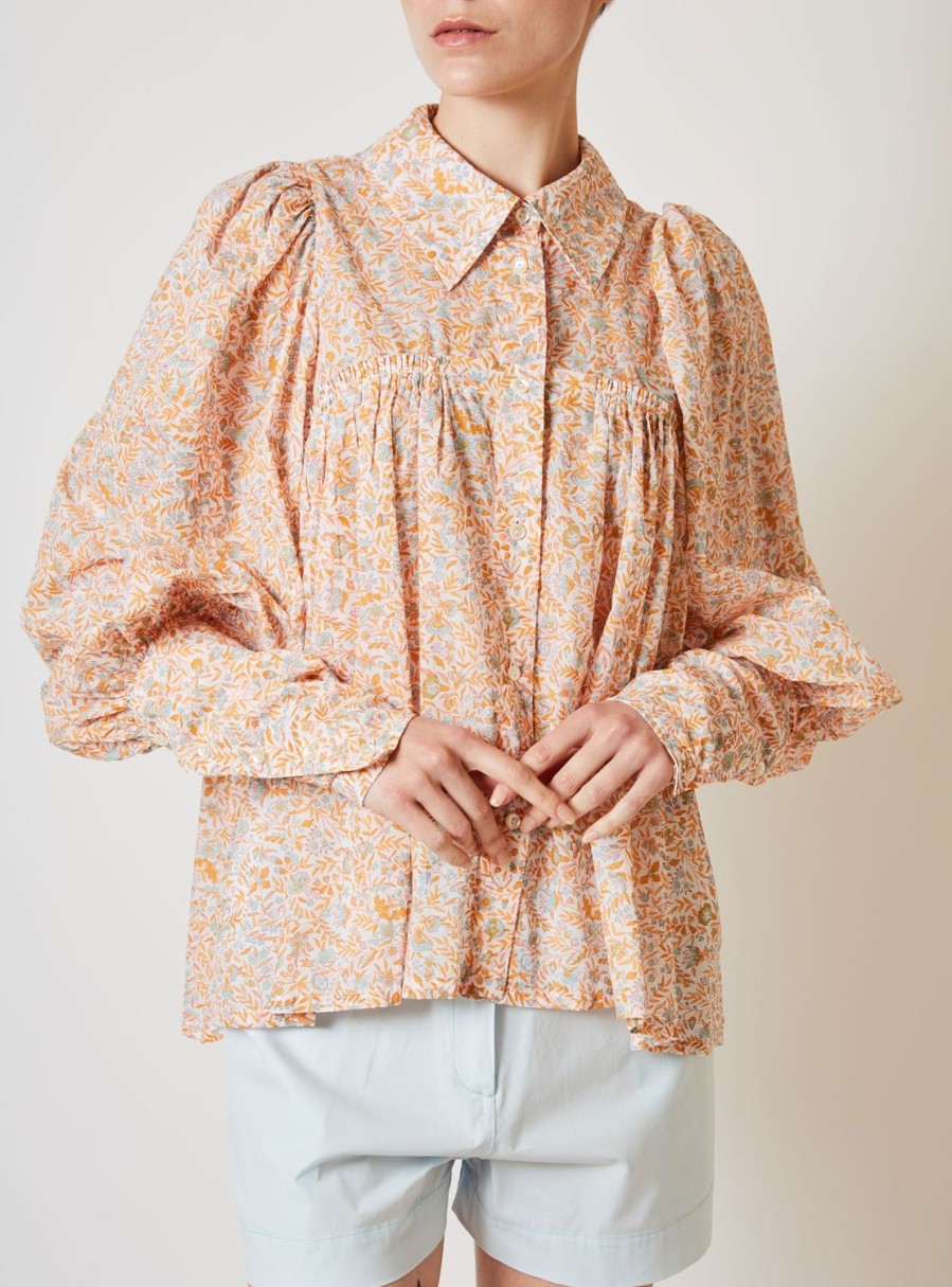 Tops Thierry Colson | Wallis Floral Jaal Blouse - Multico Mango Multico / Mango