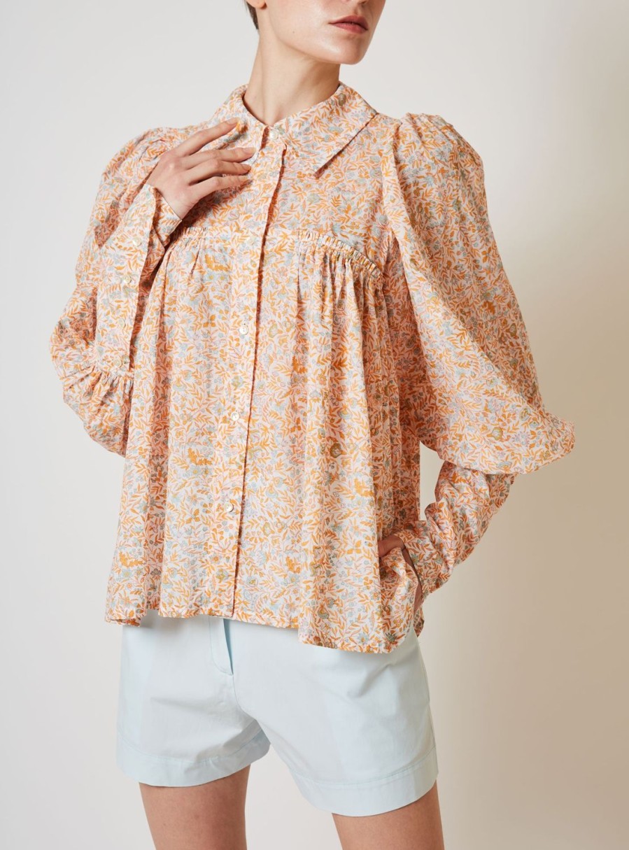 Tops Thierry Colson | Wallis Floral Jaal Blouse - Multico Mango Multico / Mango