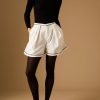 Trousers & Shorts Thierry Colson | Kenya Short - Embroidered Corduroy Cream